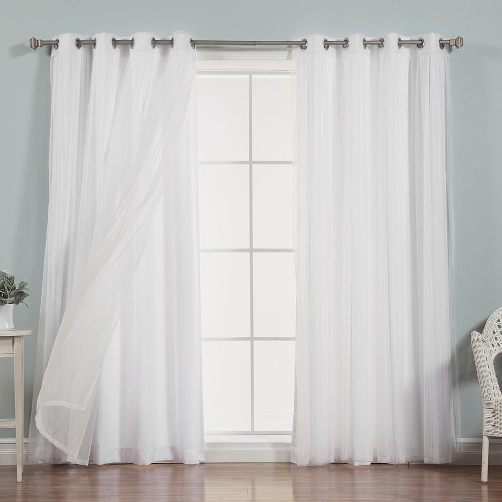 Best Home Fashion 96 In L X 52 In W Umixm Sheer Tulle Nordic