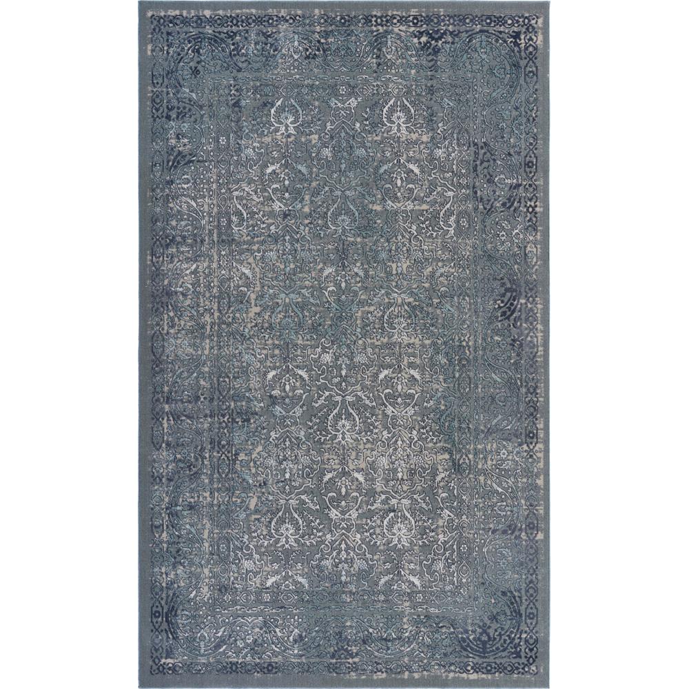 Lr Home Imagine Blue 9 Ft 10 In X 13 Distressed Cut Pile Daytime Dusk Area Rug