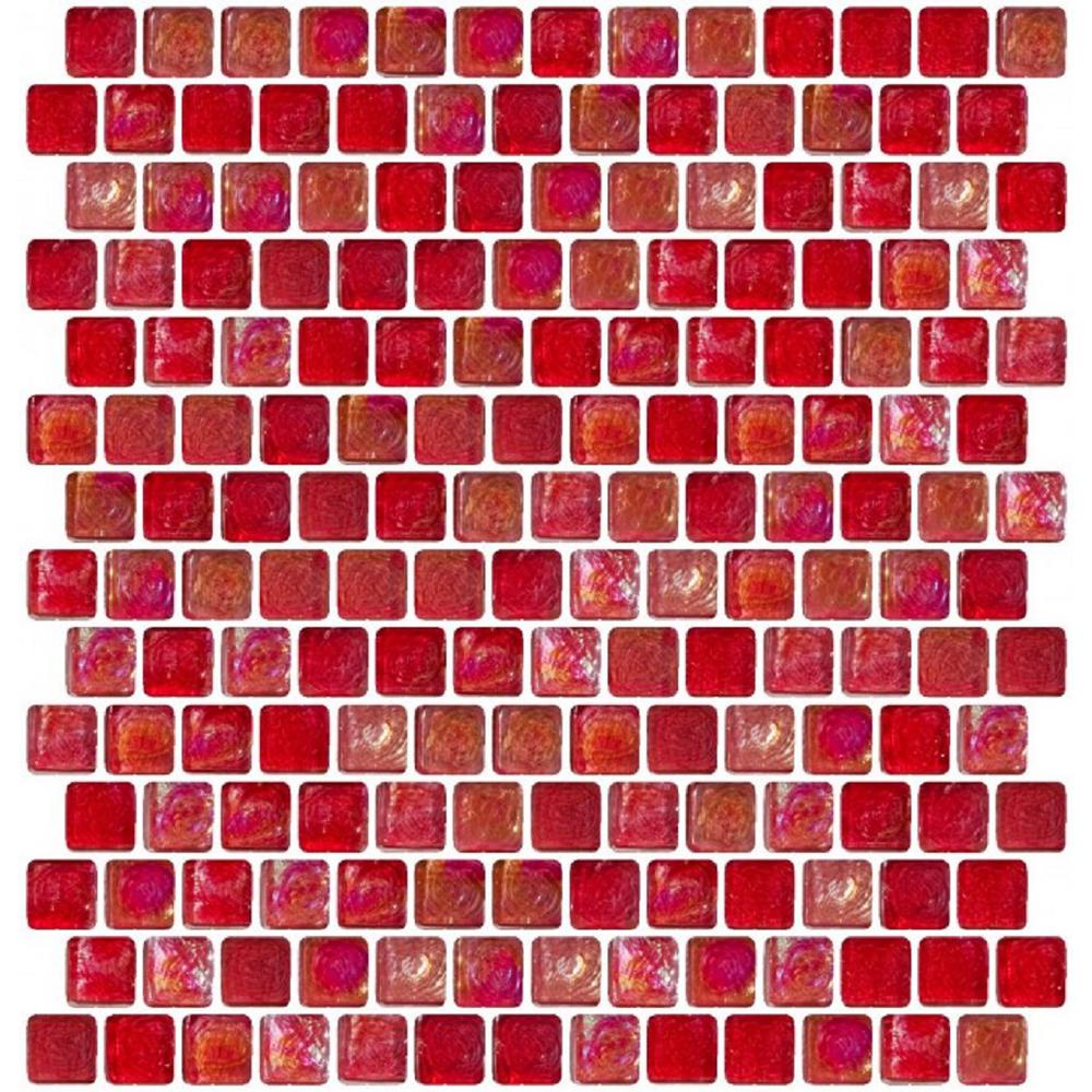 Red - Mosaic Tile - Tile - The Home Depot