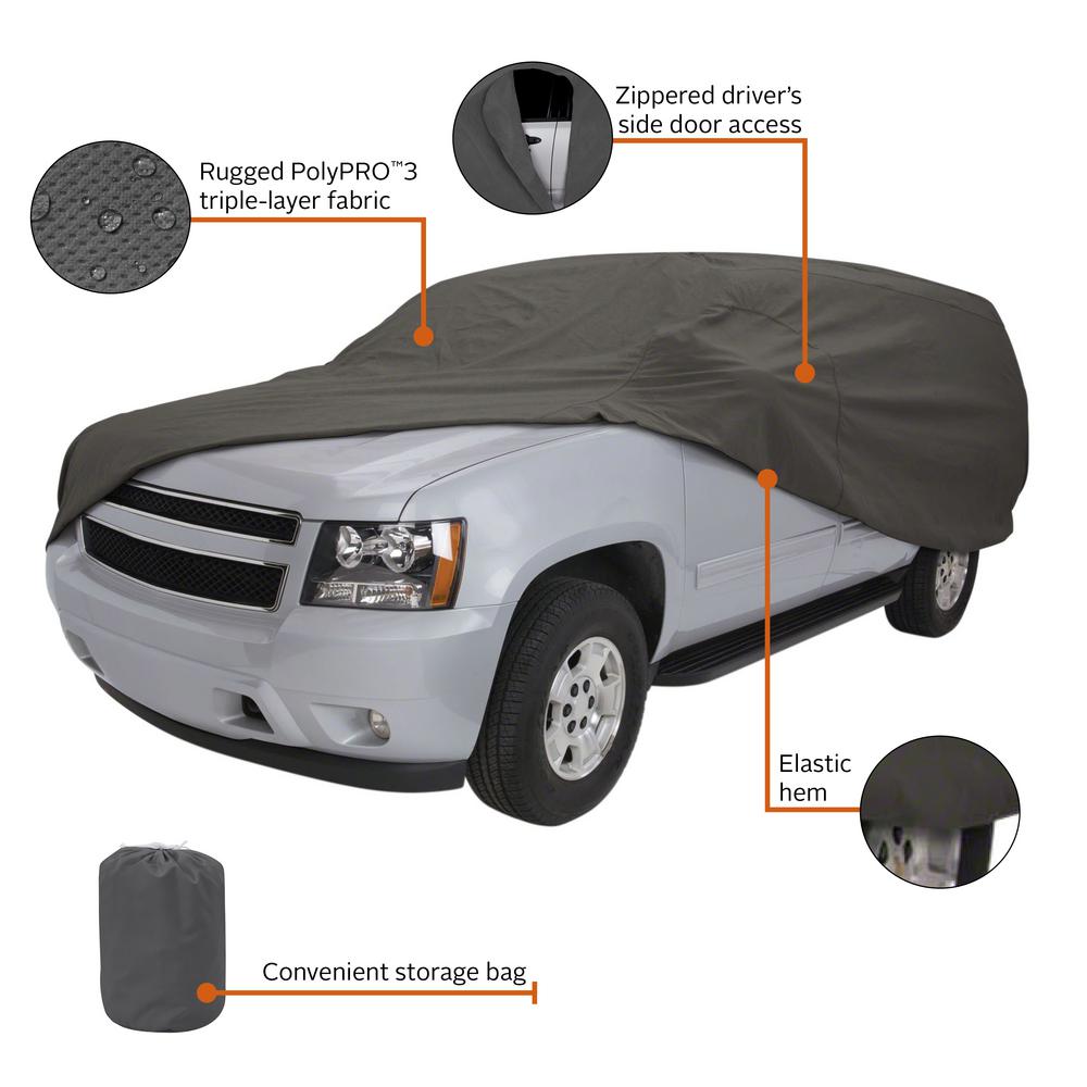 Classic Accessories PolyPRO3 Over Drive 230 in. L x 70 in. W x 65 in. H SUV Car Cover eXtremes