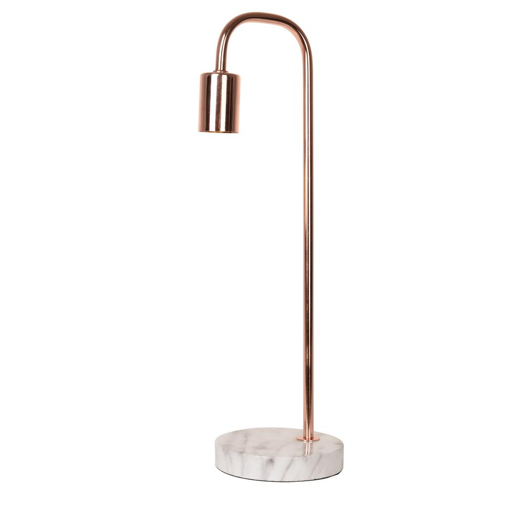 Cresswell 19 in. Rose Gold Table Lamp 