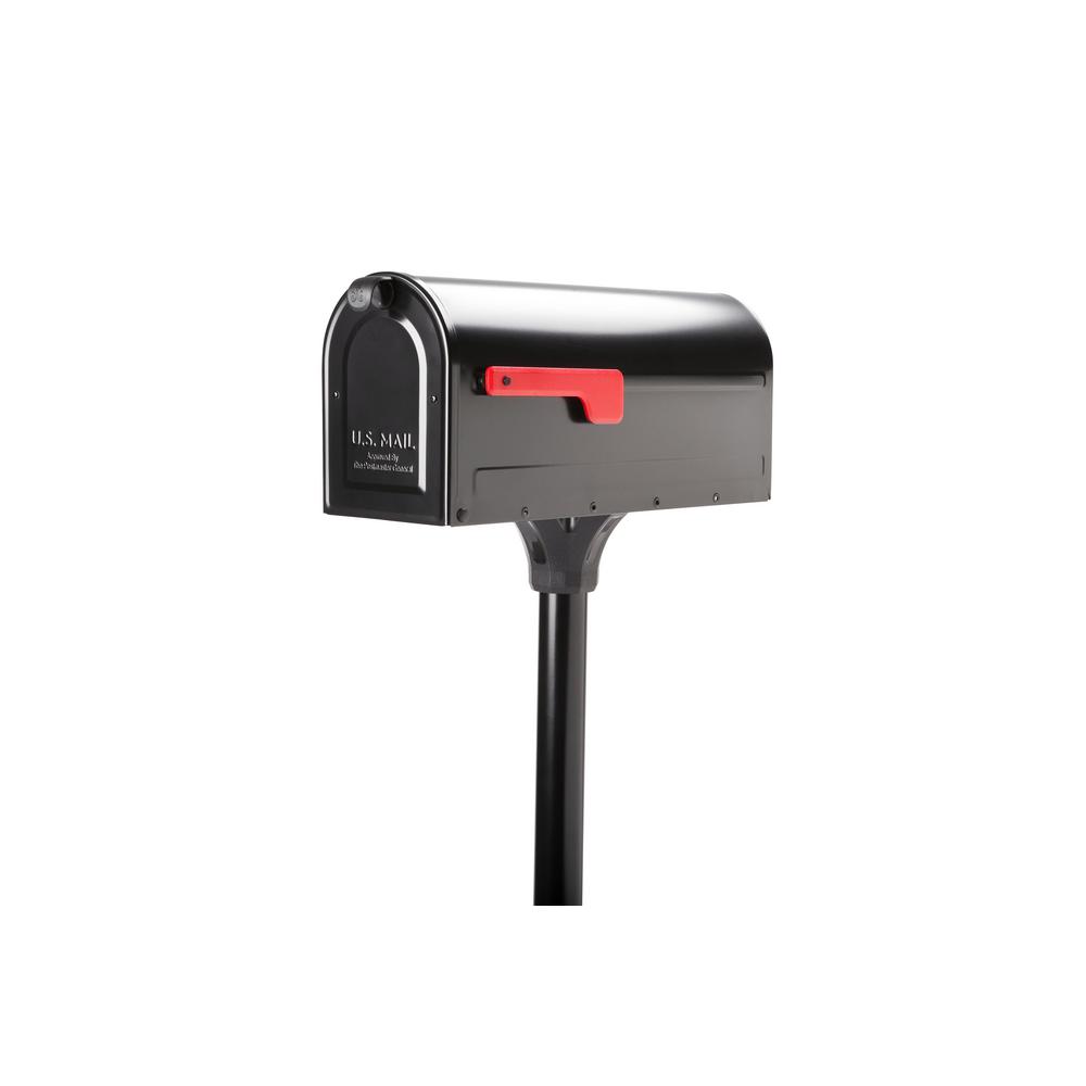 MB1 Post Mount Mailbox InGround Post Kit Black Hardware included