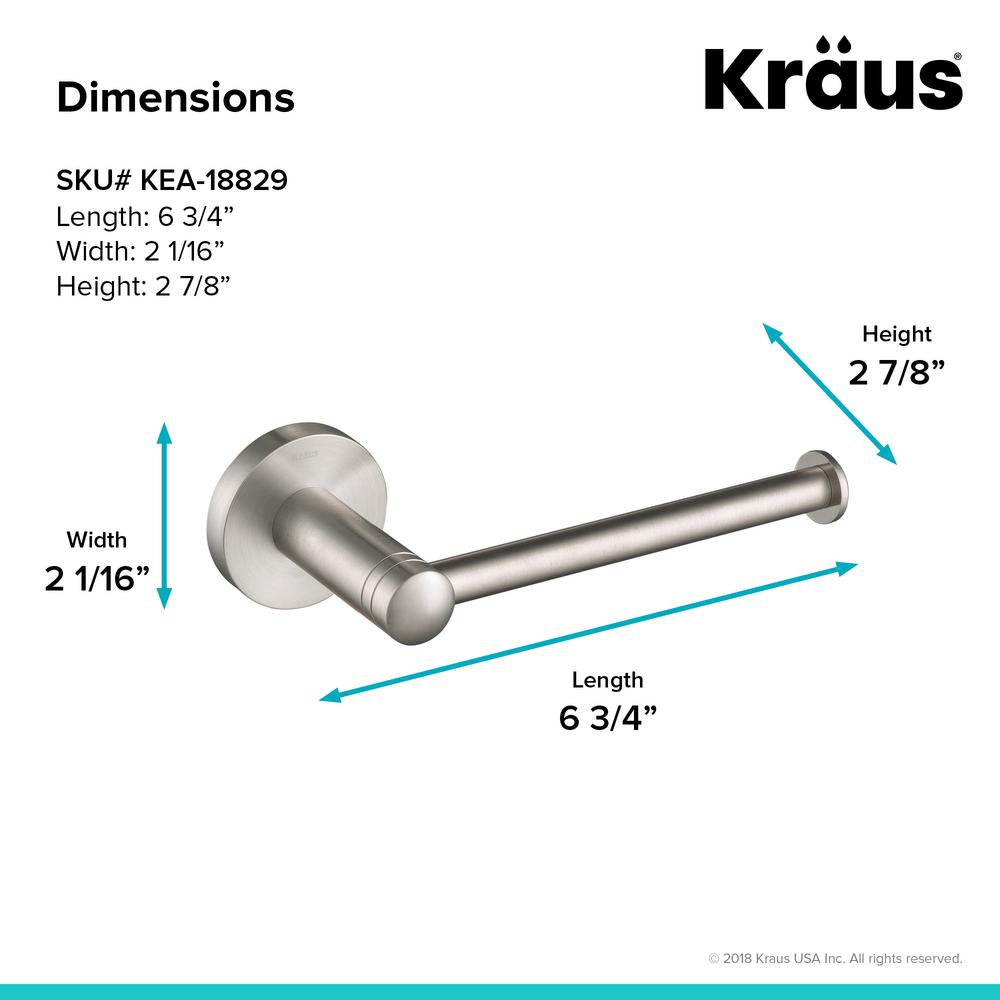 Kraus Elie Bathroom Toilet Paper Holder In Brushed Nickel Kea