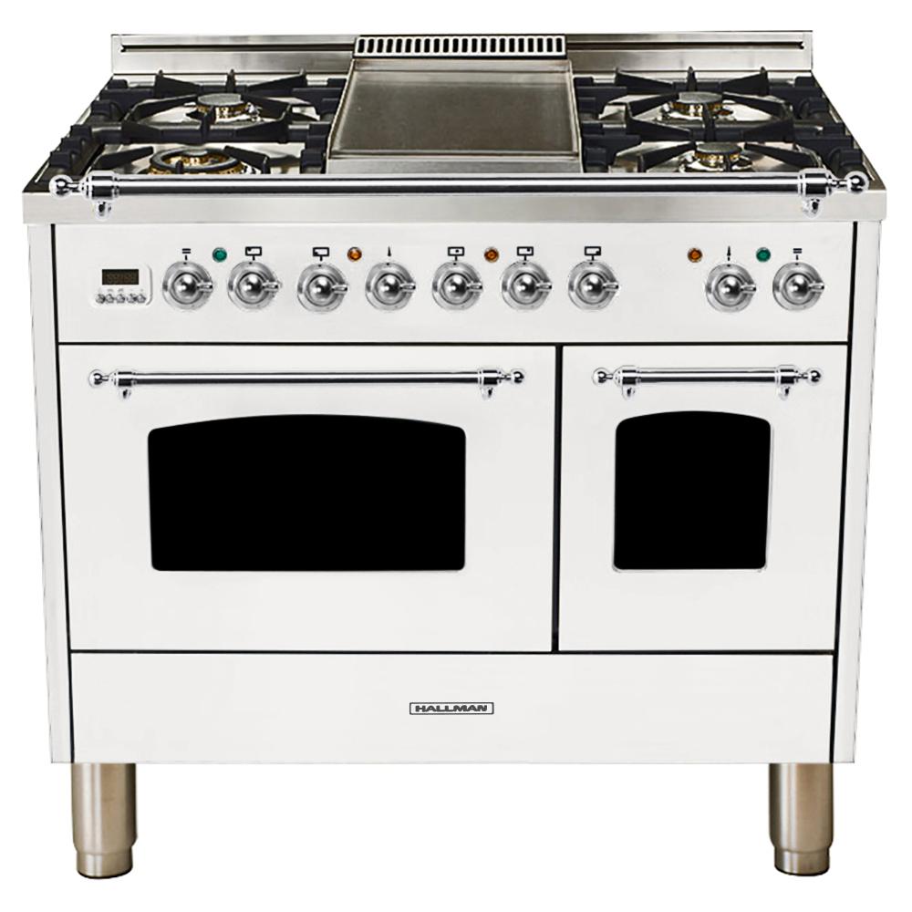 Hallman 40 In 4 0 Cu Ft Double Oven Dual Fuel Italian Range True Hallman 40 In 4 0 Cu Ft Double Oven Dual Fuel Italian Range True