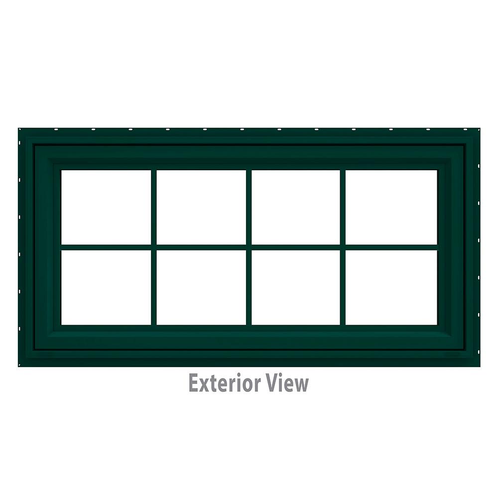 JELD WEN 475 In X 235 In V 4500 Series Green Painted Vinyl