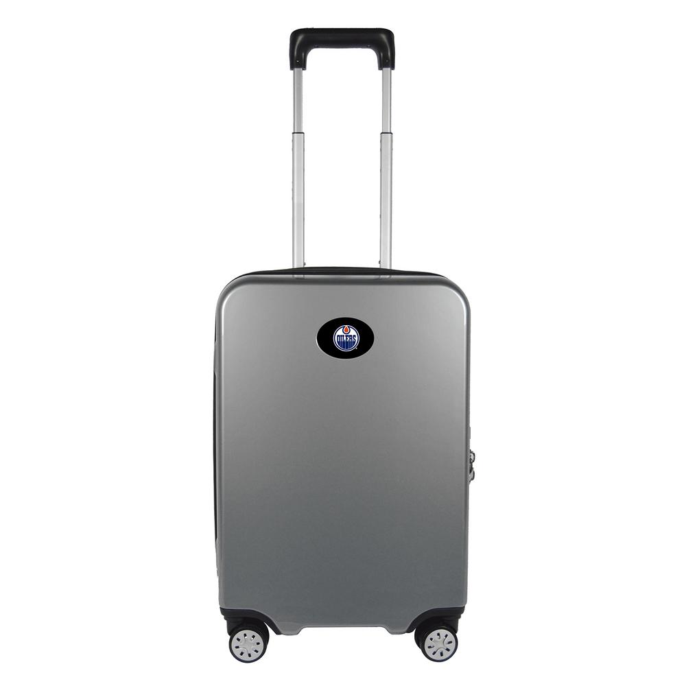 Denco NHL Edmonton Oilers Premium Silver 22 inch 100% PC Hardside Carry-On... by Denco