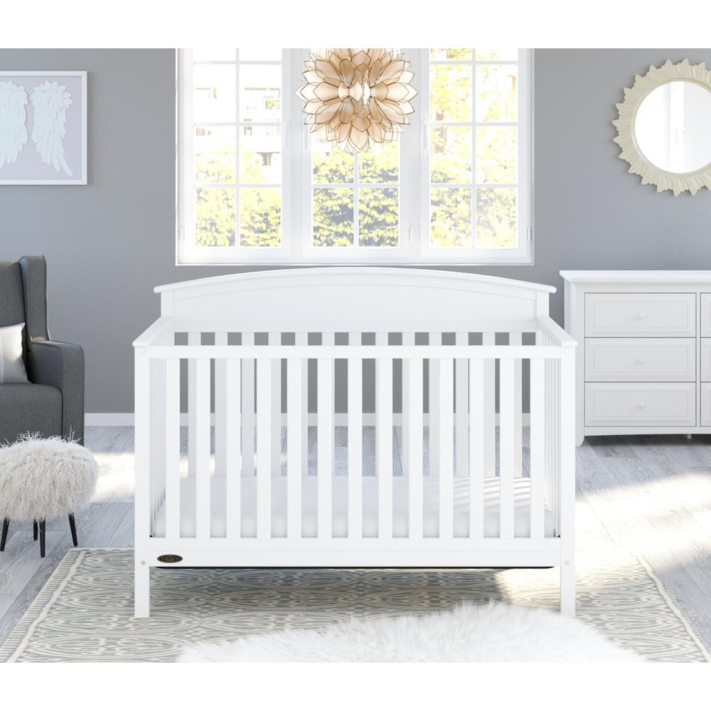 Graco Benton White 4 In 1 Convertible Crib 04530 211 The Home Depot