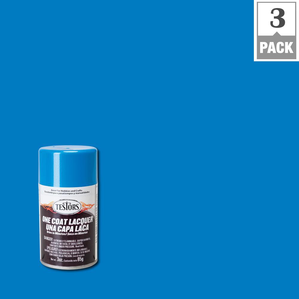 Testors 3 Oz Icy Blue Lacquer Spray Paint Pack 1844mt The Icy Blue Lacquer Spray Paint 3 Pack