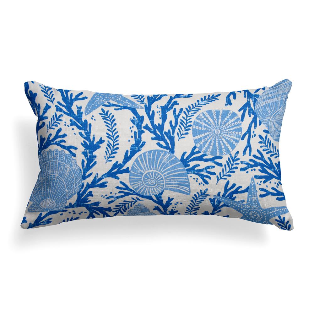 Grouchy Goose Coral Reef Rectangular Lumbar Outdoor Throw Pillow