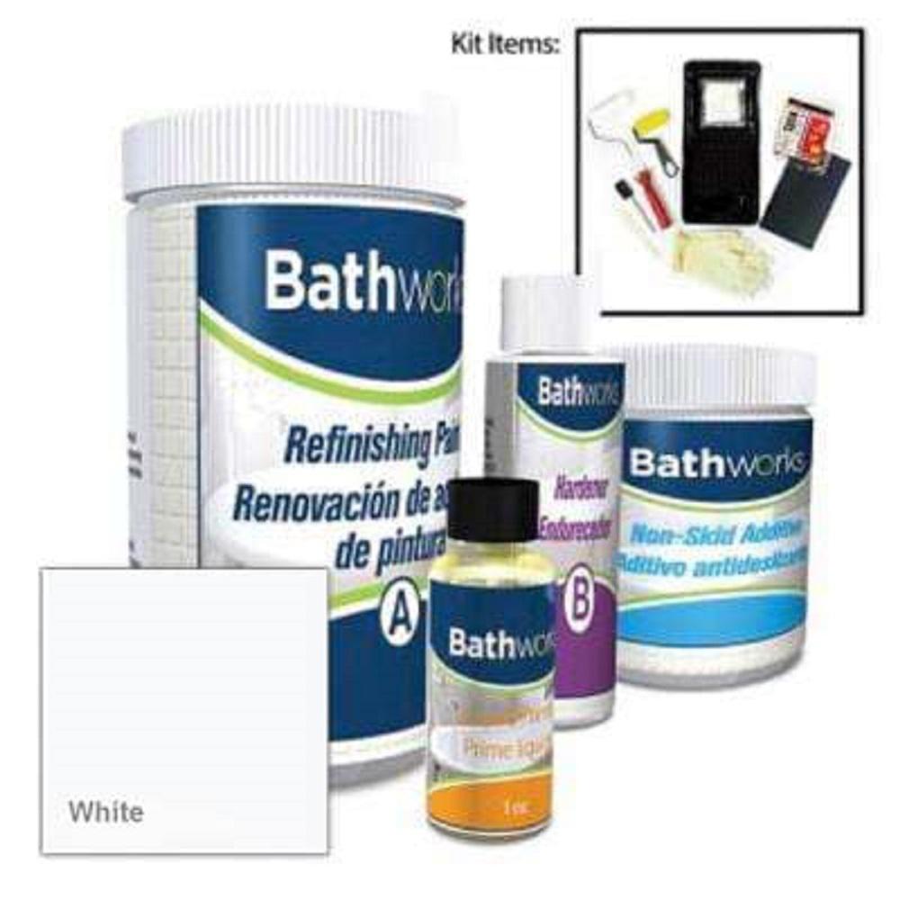 Bathworks 22 Oz Diy Bathtub Refinish Kit With Slipguard In White Diy Bathtub Refinish Kit With Slipguard In White Bwns 07 The Home Depot