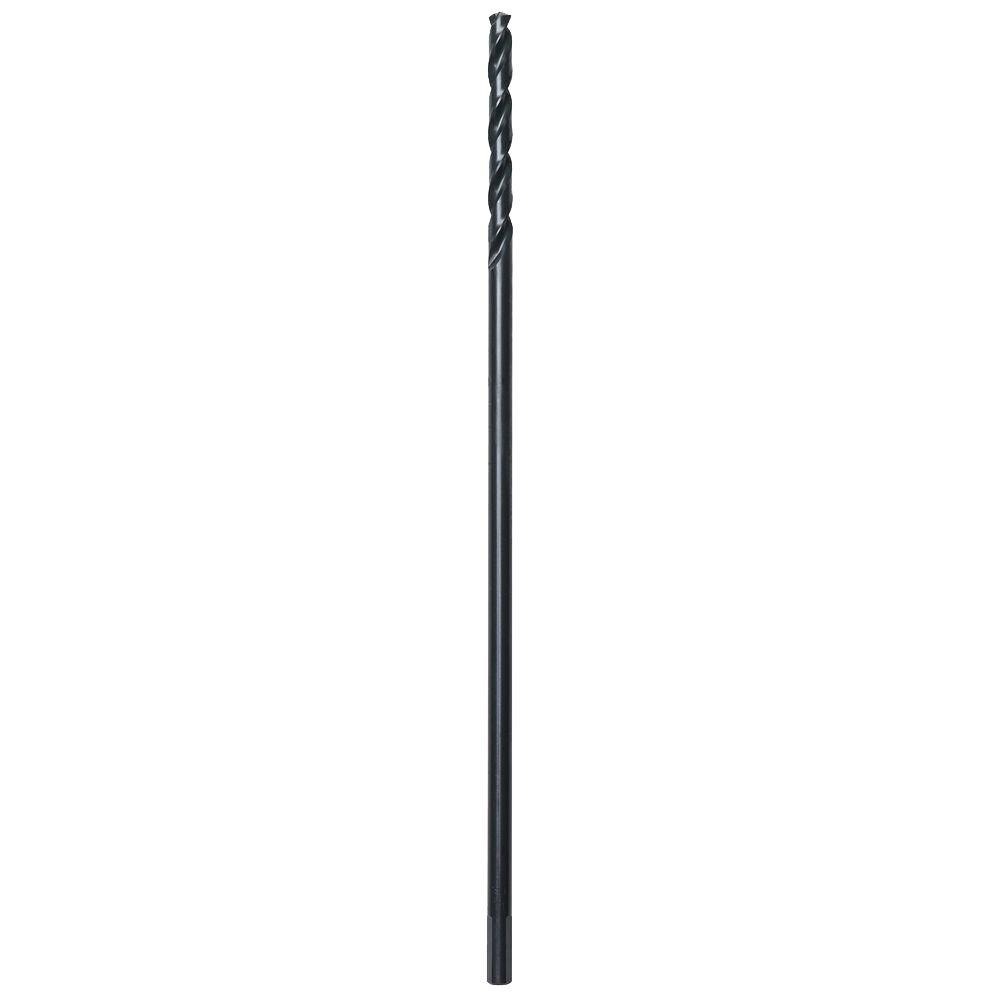 Milwaukee 1 8 In X 12 In Thunderbolt Aircraft Length Black Oxide Drill Bit 48 2770 The Home Depot