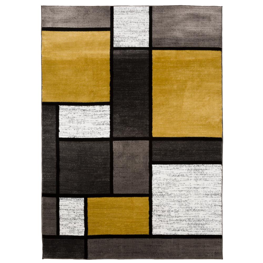 World Rug Gallery Contemporary Geometric Bo Gray Yellow 3 Ft In X 5 Area World Rug Gallery Contemporary Geometric Bo Gray Yellow 3 Ft In X 5 Area