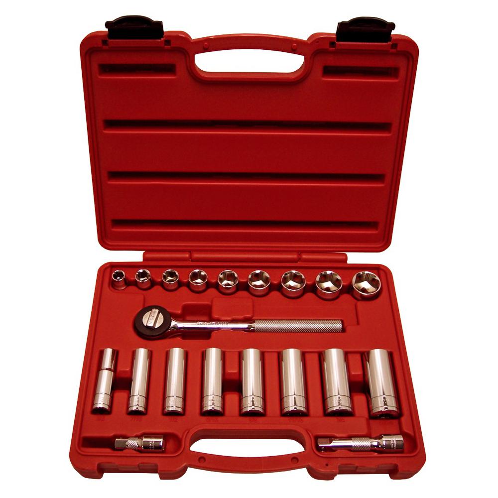 K Tool International Socket Set 3/8 in. Drive 20 PCKTI22000 The Home