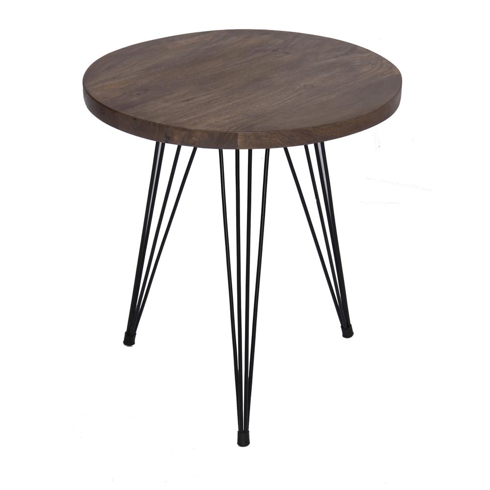 Brown End Table Wire Style Iron Legs At The Bottom Upt 98000 Brown End Table Wire Style Iron Legs At The Bottom
