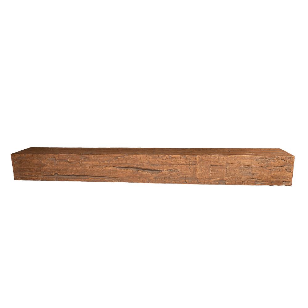 American Pro Decor 6 In X 8 In X 4 5 Ft Pecan Hand Hewn Faux
