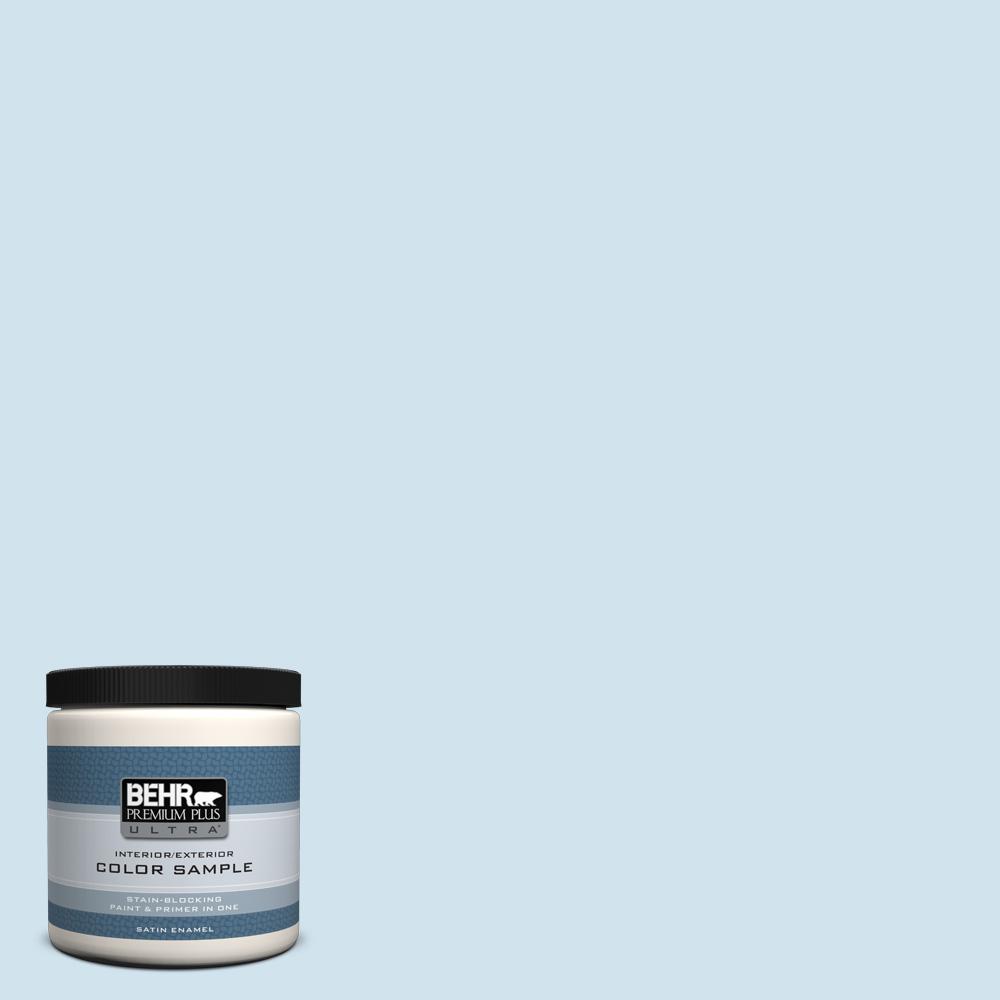 Behr Premium Plus Ultra 8 Oz 550a 1 Sea Sprite Satin Enamel 550a 1 Sea Sprite Satin Enamel Interior Exterior Paint And Primer In One Sample
