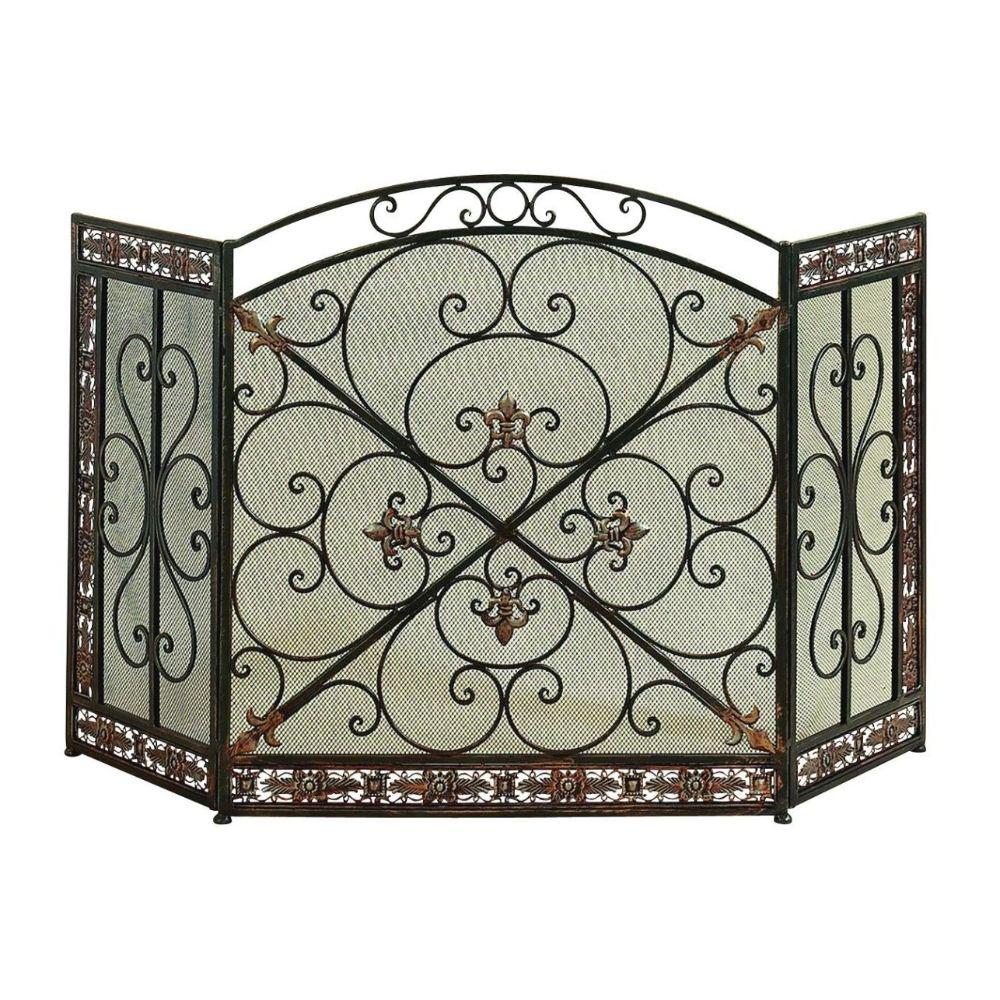 Bronze Fireplace Screens Fireplaces The Home Depot