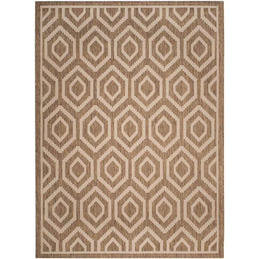 Safavieh Courtyard Brown/Bone 8 ft. x 11 ft. Indoor/Outdoor Area Rug