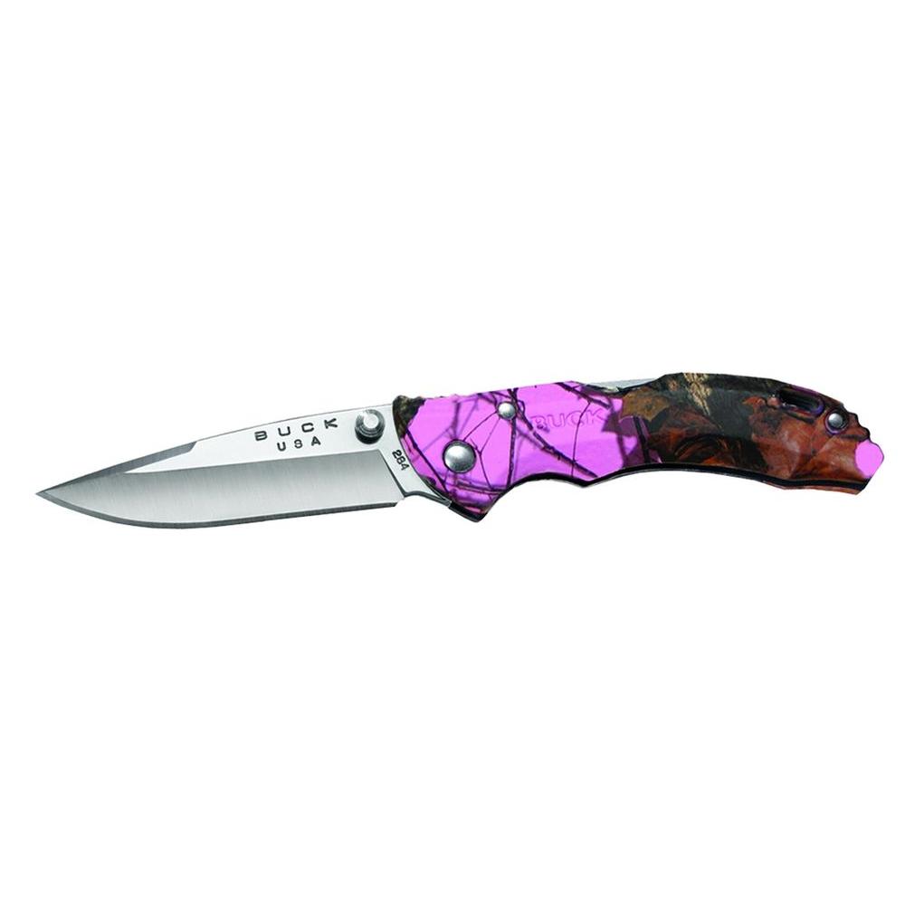 Buck Knives 10.10 in. Folding Knife Pink Camo-16106-10 - The Home Depot