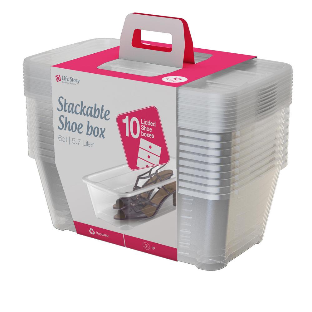 plastic storage bins for shoes