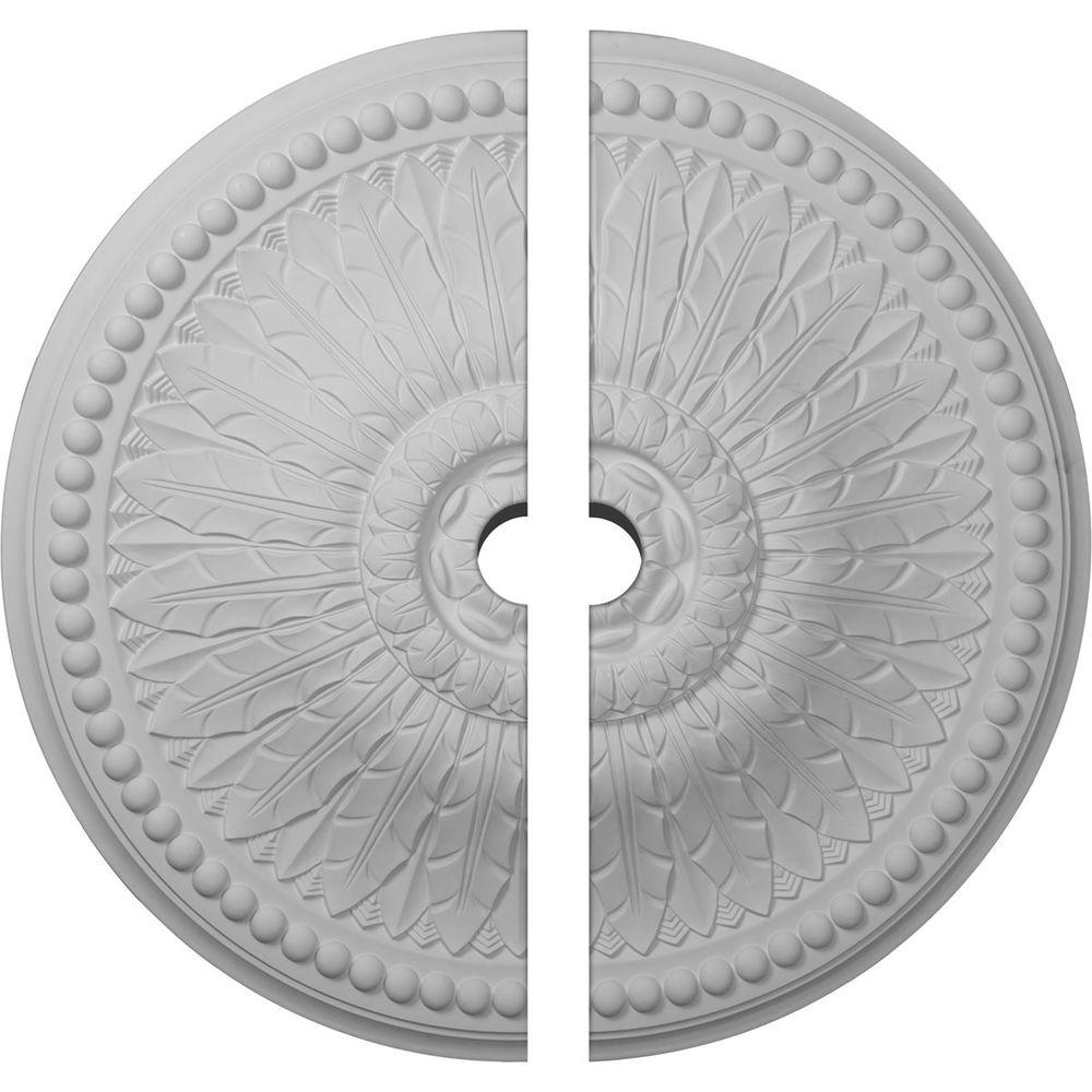 Ekena Millwork CM27AT2-04000 26 OD ID x 3 1//4 P Athens Ceiling Medallion Fits Canopies up to 4 Fits Canopies up to 4 Two Piece Factory Primed White Two Piece