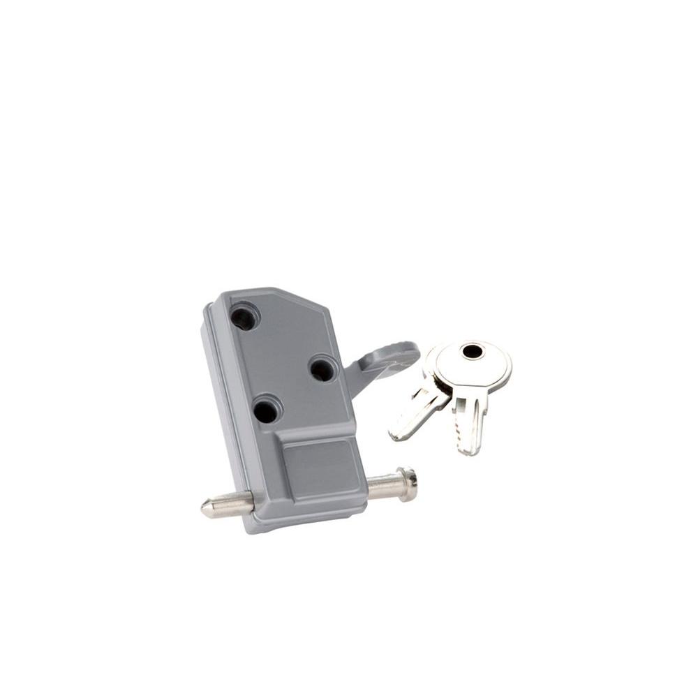 N A Gray Sliding Door Locks The Home Depot Aluminum Keyed Patio Door Lock