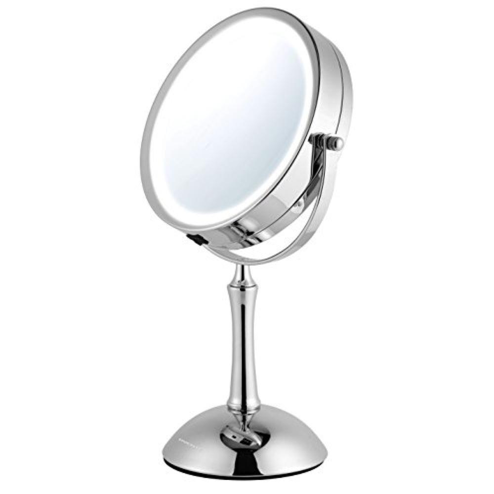 magnifying beauty mirror with light