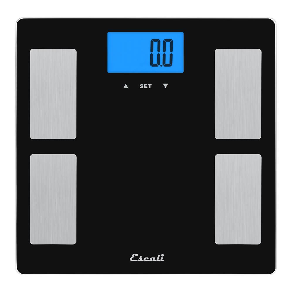 Escali Digital Glass Body Fat, Water and Muscle Mass Scale-USHM180G ...