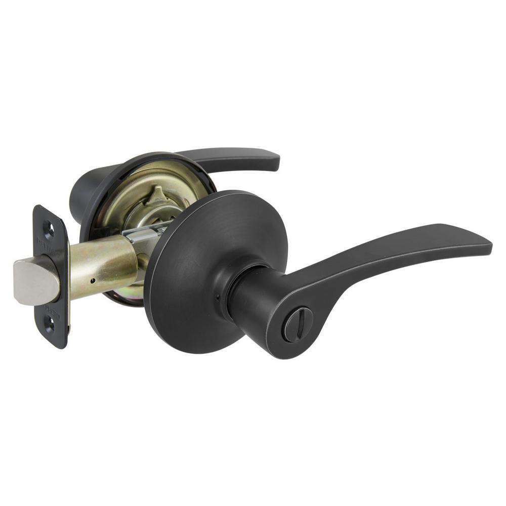 Defiant Kensington Matte Black Privacy Door Lever Lb4xk01b The Home Depot 3061