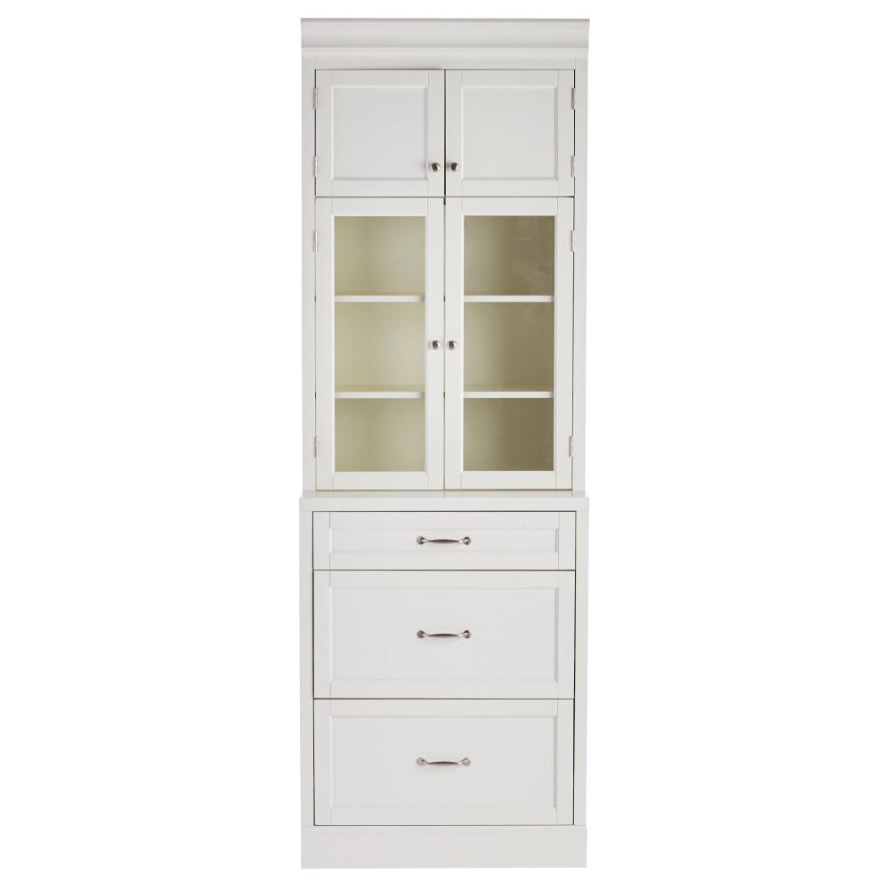 home decorators collection royce true white 3-drawer modular cabinet