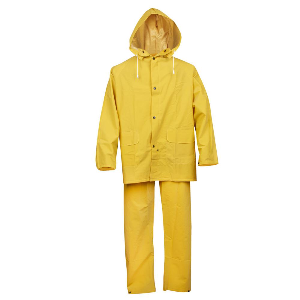 3 PIECE YELLOW RAINSUIT RAIN SUIT 35MM SIZE 3XL NEW IN BAG