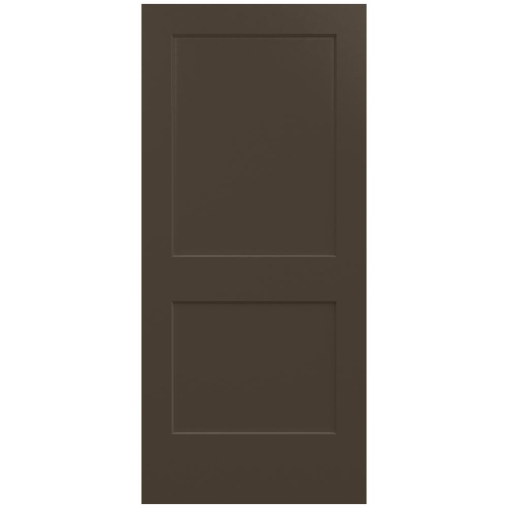 JELDWEN 36 in. x 80 in. Monroe Dark Chocolate Painted Smooth Solid
