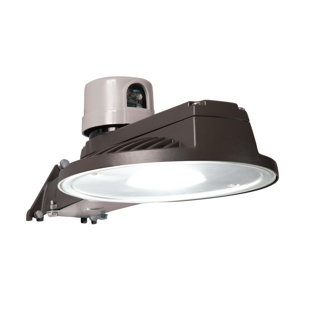 Halo Bronze Outdoor Integrated LED Dusk to Dawn Area Light ...