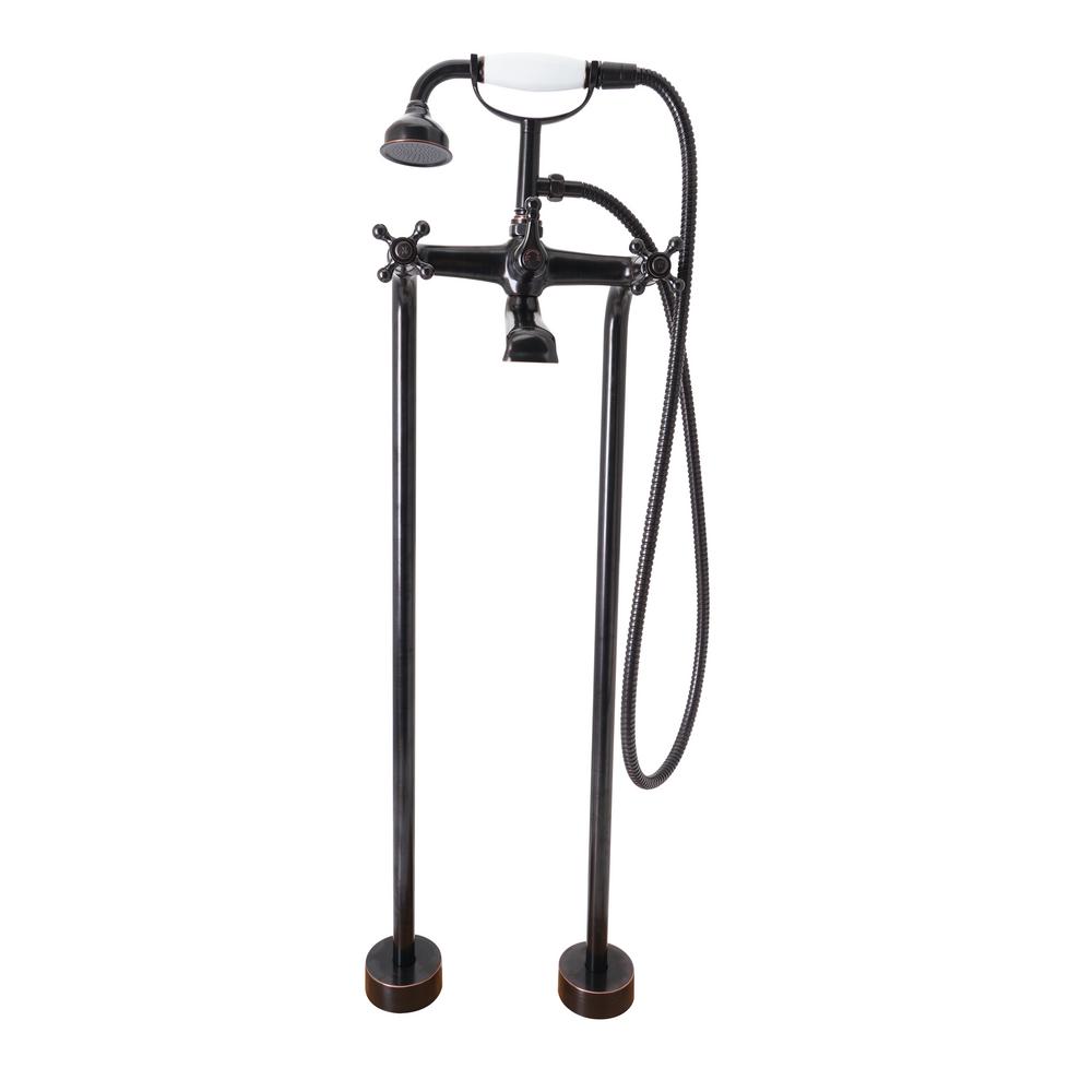 Dyconn Kingsford 2 Handle Claw Foot Tub Faucet With Hand Shower In Oil Rubbed Bronze Dyconn Kingsford 2 Handle Claw Foot Tub Faucet With Hand Shower In Oil Rubbed Bronze