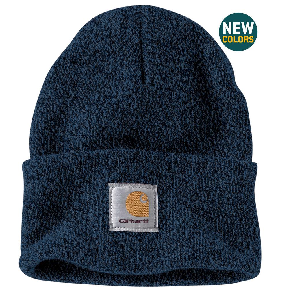 mens navy blue bobble hat