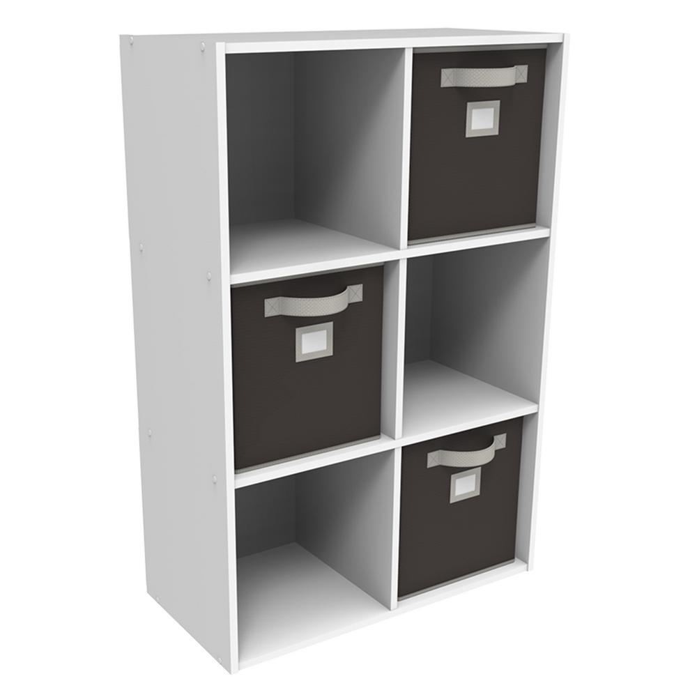 ClosetMaid 36 in. x 24. in. White Stackable 6-Cube ...