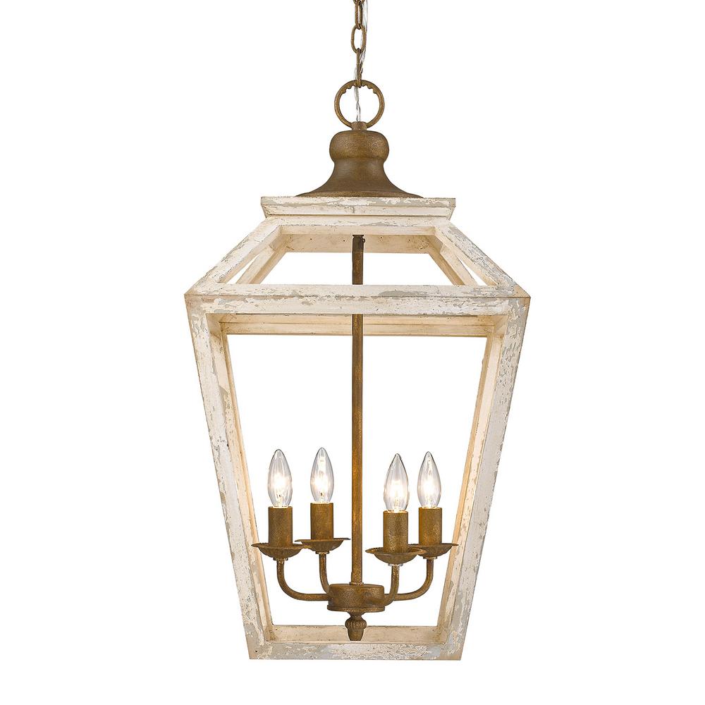 Golden Lighting Haiden Collection 4 Light Burnished Chestnut Pendant Golden Lighting Haiden Collection 4 Light Burnished Chestnut Pendant