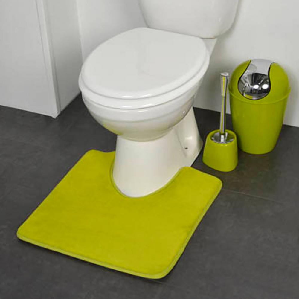 20 In L X 20 In W Green Polyester Microfiber Toilet Contour Bath