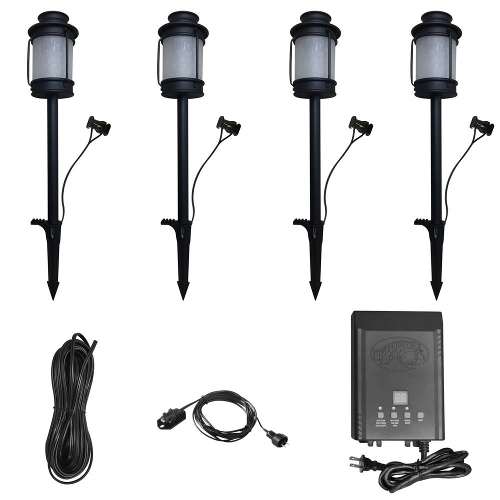 Water Resistant Pick Up Today Transformer Landscape Lighting 30 Watt Black Outdoor Integrated Led Landscape Path Light Kit