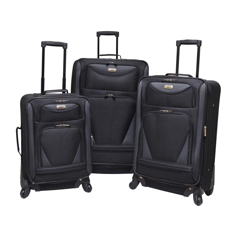 UPC 015272761405 product image for Travelers Club Skyview 2.0 3-Piece Softside Vertical Rolling Luggage Set with Sp | upcitemdb.com