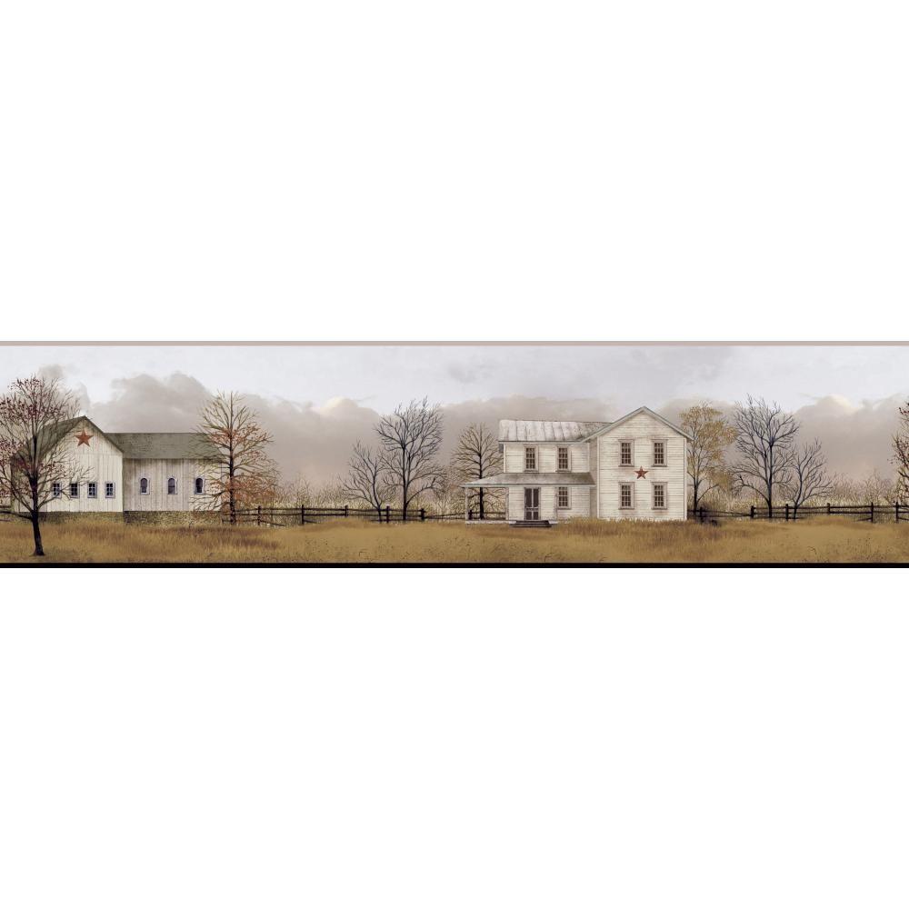 York Wallcoverings Inspired By Color Peaceful Homestead Wallpaper