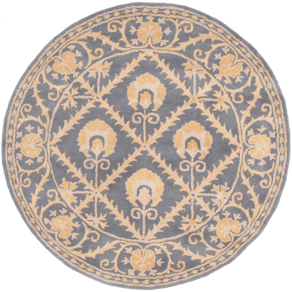 Safavieh Bella Blue Gold 5 Ft X Round Area Rug Bel152a 5r Safavieh Bella Blue Gold 5 Ft X Round Area Rug