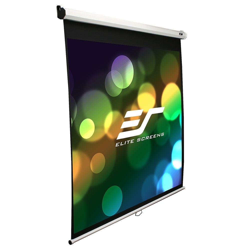 Elite Screens 95 In Manual Projection Screen With Black Case And 18 In Drop