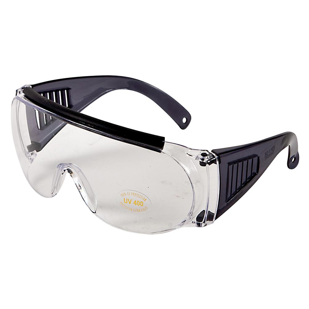 Allen Allen Company Shooting Safety Fit Over Glasses For Use With Prescription Eyeglasses Clear Lenses Wrap Around Frame 2169 The Home Depot