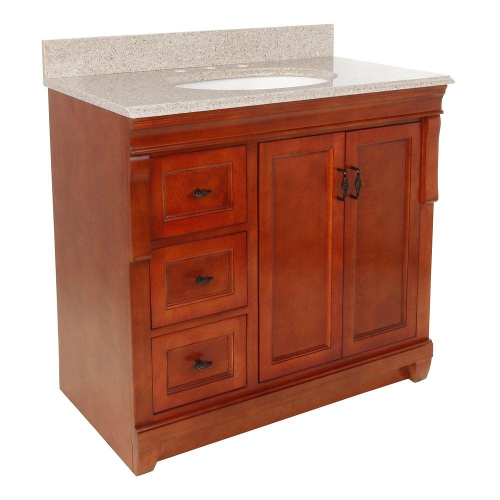 Foremost Naples 37 in. W x 22 in. D Bath Vanity in Warm Cinnamon with