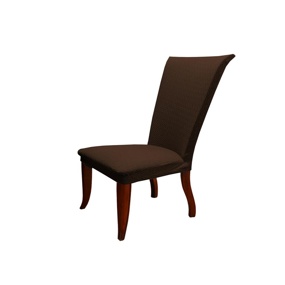Brown Basket Weave Texture Stretch Dining Chair Slipcover Ls Brown Basket Weave Texture Stretch Dining Chair Slipcover