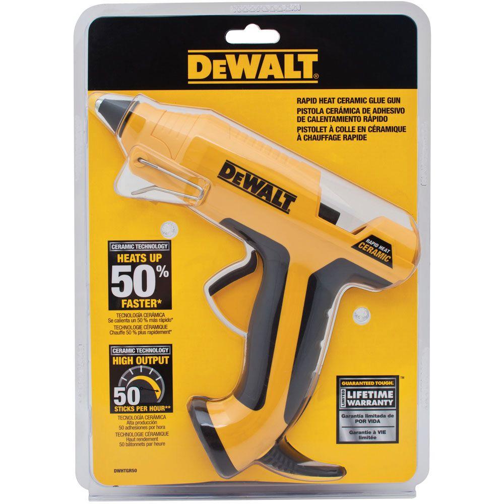 Dewalt Ceramic Rapid Heat Full Size Glue Gun Dwhtgr50 The Home Depot Rapid Heat Full Size Glue Gun Dwhtgr50