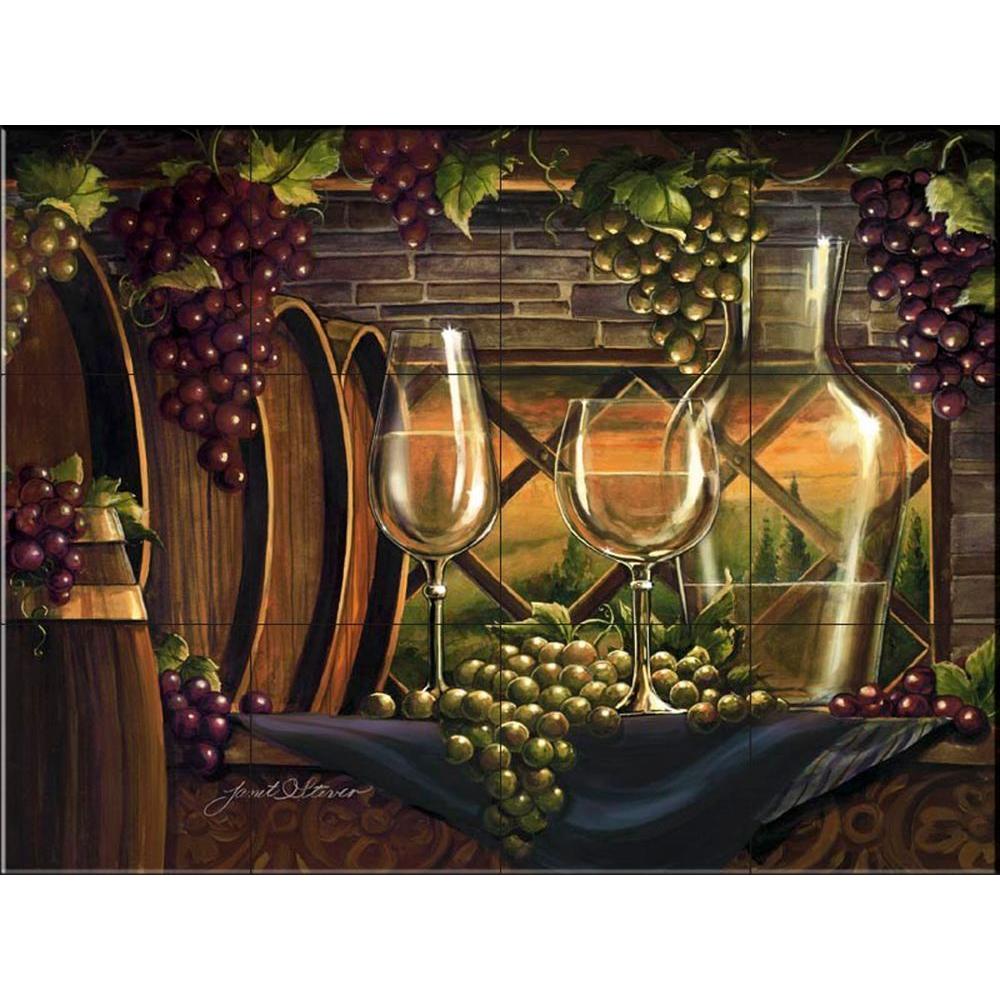 The Tile Mural Evening In Tuscany 24 X 18 Ceramic The Tile Mural Evening In Tuscany 24 X 18 Ceramic