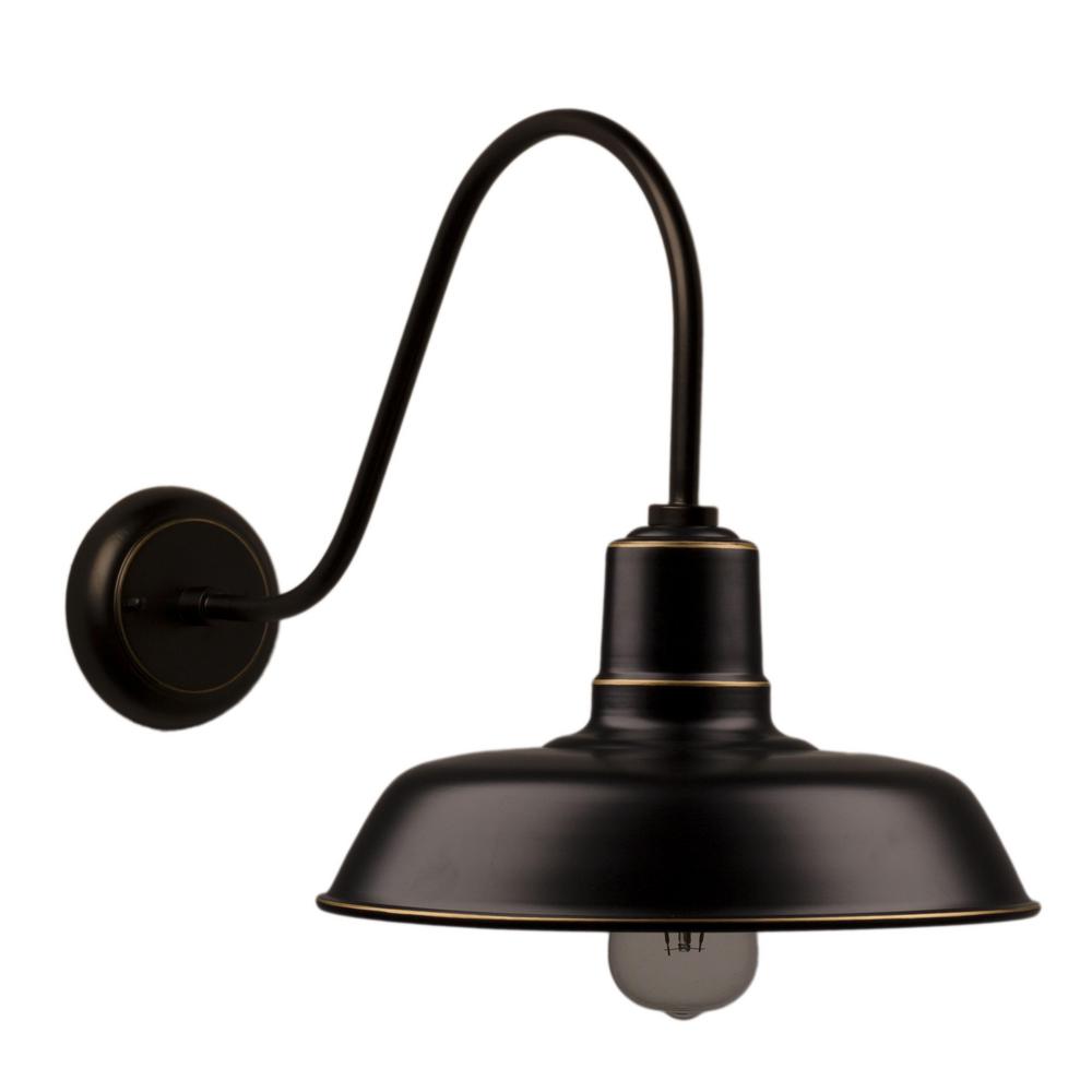 Logan 1 Light Imperial Black Outdoor, Imperial Black Outdoor Wall Mount Barn Light Sconce