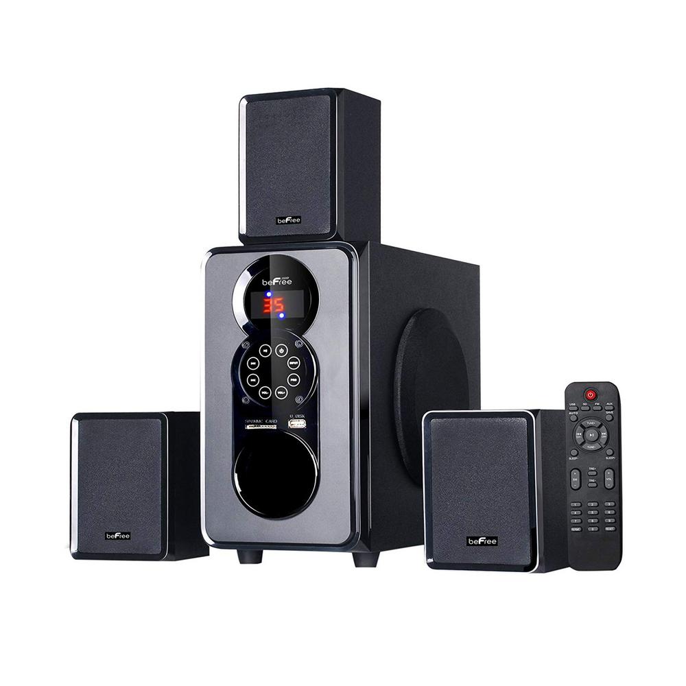 beFree Sound 2.1 Channel Surround Sound Home Theater Speaker System w//Bluetooth